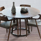 Round Pedestal Dining Site Table Contemporary Dinette Table with Pine Solid Wood Clearhalo ' dining_table' 'Dining Tables & Seating' 'Dining Tables' 'furn' 'furn_dining_table' 'Furniture' 'furniture_dining_table' 'Kitchen & Dining Furniture' 'kitchen&dining_furn' 'kitchen' 'kitchen_dining_table' 3582678