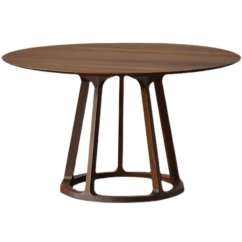 Round Pedestal Dining Site Table Contemporary Dinette Table with Pine Solid Wood Without Chairs Clearhalo ' dining_table' 'Dining Tables & Seating' 'Dining Tables' 'furn' 'furn_dining_table' 'Furniture' 'furniture_dining_table' 'Kitchen & Dining Furniture' 'kitchen&dining_furn' 'kitchen' 'kitchen_dining_table' 3582681