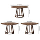 Round Pedestal Dining Site Table Contemporary Dinette Table with Pine Solid Wood Clearhalo ' dining_table' 'Dining Tables & Seating' 'Dining Tables' 'furn' 'furn_dining_table' 'Furniture' 'furniture_dining_table' 'Kitchen & Dining Furniture' 'kitchen&dining_furn' 'kitchen' 'kitchen_dining_table' 3582683