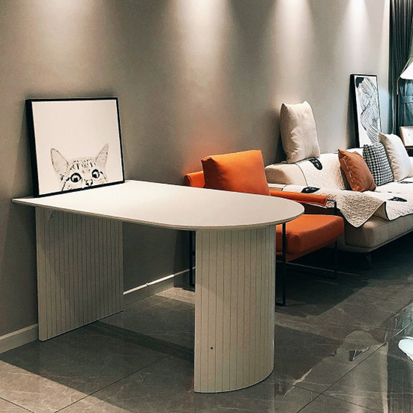 Metal Contemporary Free Form Table Sintered Stone Dining Table for Dining Room and Kitchen Clearhalo ' dining_table' 'Dining Tables & Seating' 'Dining Tables' 'furn' 'furn_dining_table' 'Furniture' 'furniture_dining_table' 'Kitchen & Dining Furniture' 'kitchen&dining_furn' 'kitchen' 'kitchen_dining_table' 3582692
