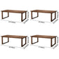Minimalist Kitchen Standard Dining Table Solid Wood Rectangle Dining Table with Double Pedestal Clearhalo ' dining_table' 'Dining Tables & Seating' 'Dining Tables' 'furn' 'furn_dining_table' 'Furniture' 'furniture_dining_table' 'Kitchen & Dining Furniture' 'kitchen&dining_furn' 'kitchen' 'kitchen_dining_table' 3582708