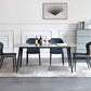 Contemporary Dining Table Sintered Stone Dining Table with 4 Black Legs for Dining Clearhalo ' dining_table' 'Dining Tables & Seating' 'Dining Tables' 'furn' 'furn_dining_table' 'Furniture' 'furniture_dining_table' 'Kitchen & Dining Furniture' 'kitchen&dining_furn' 'kitchen' 'kitchen_dining_table' 3582718