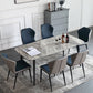 Contemporary Dining Table Sintered Stone Dining Table with 4 Black Legs for Dining Clearhalo ' dining_table' 'Dining Tables & Seating' 'Dining Tables' 'furn' 'furn_dining_table' 'Furniture' 'furniture_dining_table' 'Kitchen & Dining Furniture' 'kitchen&dining_furn' 'kitchen' 'kitchen_dining_table' 3582728