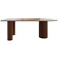 Free Form Solid Wood Brown Tone Dining Table Modern 3 Legs Table for Dining Room Clearhalo ' dining_table' 'Dining Tables & Seating' 'Dining Tables' 'furn' 'furn_dining_table' 'Furniture' 'furniture_dining_table' 'Kitchen & Dining Furniture' 'kitchen&dining_furn' 'kitchen' 'kitchen_dining_table' 3582780