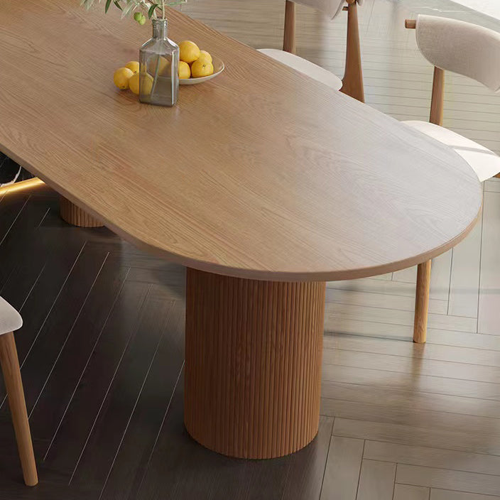 Free Form Solid Wood Brown Tone Dining Table Modern 3 Legs Table for Dining Room Clearhalo ' dining_table' 'Dining Tables & Seating' 'Dining Tables' 'furn' 'furn_dining_table' 'Furniture' 'furniture_dining_table' 'Kitchen & Dining Furniture' 'kitchen&dining_furn' 'kitchen' 'kitchen_dining_table' 3582781