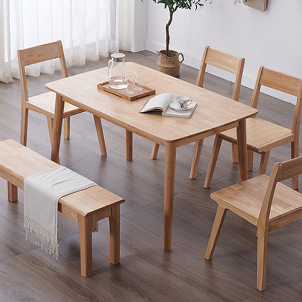 Rectangular Modern Style Solid Wood Table 4 Legs Dining Table for Home Clearhalo ' dining_table' 'Dining Tables & Seating' 'Dining Tables' 'furn' 'furn_dining_table' 'Furniture' 'furniture_dining_table' 'Kitchen & Dining Furniture' 'kitchen&dining_furn' 'kitchen' 'kitchen_dining_table' 3582788