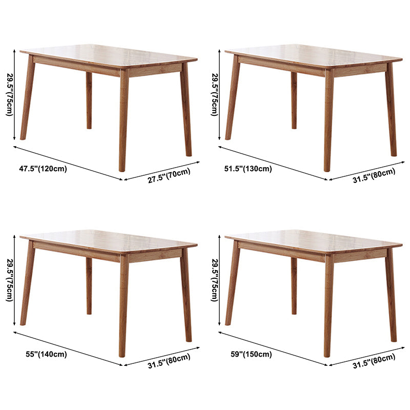 Rectangular Modern Style Solid Wood Table 4 Legs Dining Table for Home Clearhalo ' dining_table' 'Dining Tables & Seating' 'Dining Tables' 'furn' 'furn_dining_table' 'Furniture' 'furniture_dining_table' 'Kitchen & Dining Furniture' 'kitchen&dining_furn' 'kitchen' 'kitchen_dining_table' 3582797