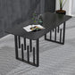 Contemporary Dining Table Sintered Stone Dining Table with Double Pedestal for Home Kitchen Dinner Black Black Clearhalo ' dining_table' 'Dining Tables & Seating' 'Dining Tables' 'furn' 'furn_dining_table' 'Furniture' 'furniture_dining_table' 'Kitchen & Dining Furniture' 'kitchen&dining_furn' 'kitchen' 'kitchen_dining_table' 3582805