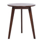 Contemporary Style Round Tripod Dining Site Table Solid Wood Dinette Table Brown 23.6"L x 23.6"W x 27.6"H Without Chairs Clearhalo ' dining_table' 'Dining Tables & Seating' 'Dining Tables' 'furn' 'furn_dining_table' 'Furniture' 'furniture_dining_table' 'Kitchen & Dining Furniture' 'kitchen&dining_furn' 'kitchen' 'kitchen_dining_table' 3582819