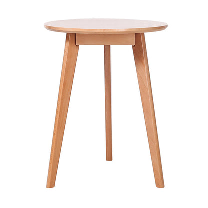 Contemporary Style Round Tripod Dining Site Table Solid Wood Dinette Table Natural 19.7"L x 19.7"W x 27.6"H Without Chairs Clearhalo ' dining_table' 'Dining Tables & Seating' 'Dining Tables' 'furn' 'furn_dining_table' 'Furniture' 'furniture_dining_table' 'Kitchen & Dining Furniture' 'kitchen&dining_furn' 'kitchen' 'kitchen_dining_table' 3582827