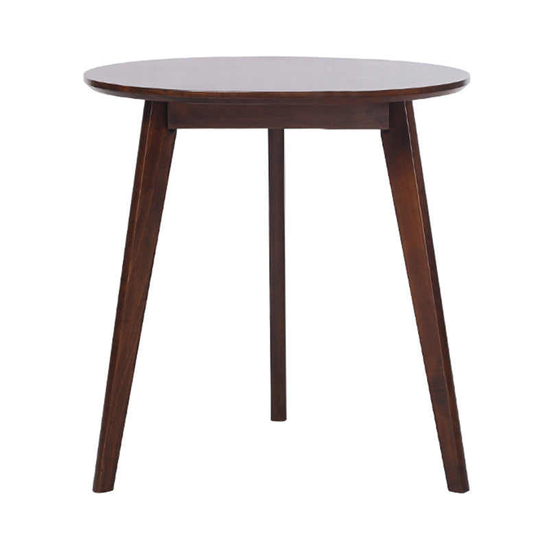 Contemporary Style Round Tripod Dining Site Table Solid Wood Dinette Table Brown 31.5"L x 31.5"W x 29.5"H Without Chairs Clearhalo ' dining_table' 'Dining Tables & Seating' 'Dining Tables' 'furn' 'furn_dining_table' 'Furniture' 'furniture_dining_table' 'Kitchen & Dining Furniture' 'kitchen&dining_furn' 'kitchen' 'kitchen_dining_table' 3582828