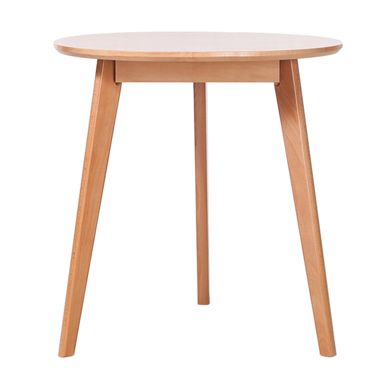 Contemporary Style Round Tripod Dining Site Table Solid Wood Dinette Table Natural 31.5"L x 31.5"W x 29.5"H Without Chairs Clearhalo ' dining_table' 'Dining Tables & Seating' 'Dining Tables' 'furn' 'furn_dining_table' 'Furniture' 'furniture_dining_table' 'Kitchen & Dining Furniture' 'kitchen&dining_furn' 'kitchen' 'kitchen_dining_table' 3582830