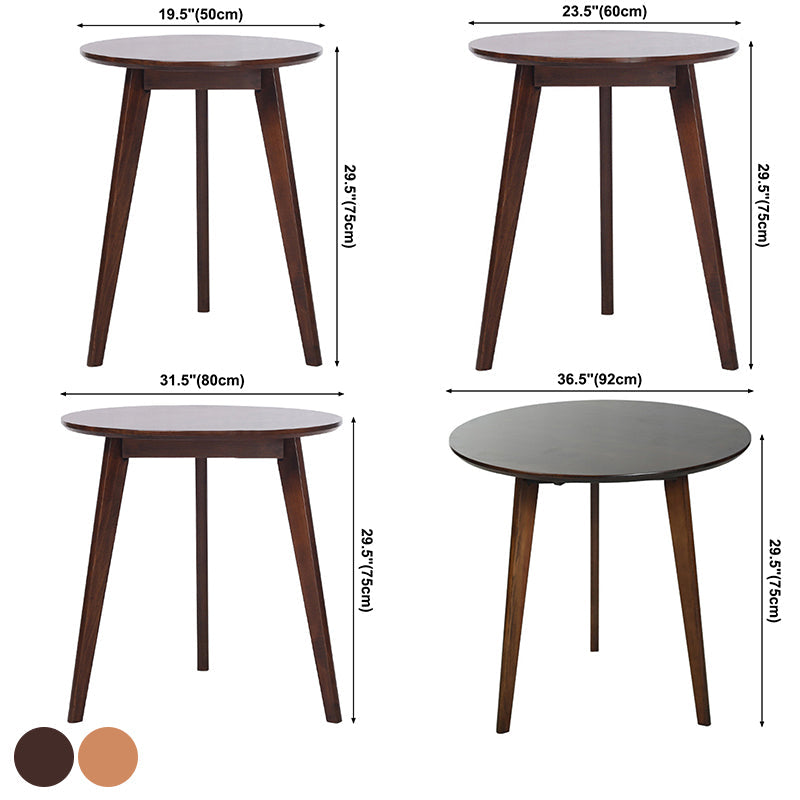 Contemporary Style Round Tripod Dining Site Table Solid Wood Dinette Table Clearhalo ' dining_table' 'Dining Tables & Seating' 'Dining Tables' 'furn' 'furn_dining_table' 'Furniture' 'furniture_dining_table' 'Kitchen & Dining Furniture' 'kitchen&dining_furn' 'kitchen' 'kitchen_dining_table' 3582834