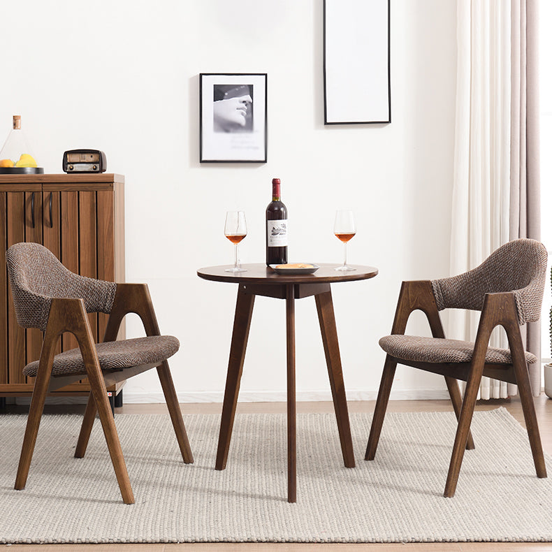 Contemporary Style Round Tripod Dining Site Table Solid Wood Dinette Table Clearhalo ' dining_table' 'Dining Tables & Seating' 'Dining Tables' 'furn' 'furn_dining_table' 'Furniture' 'furniture_dining_table' 'Kitchen & Dining Furniture' 'kitchen&dining_furn' 'kitchen' 'kitchen_dining_table' 3582835