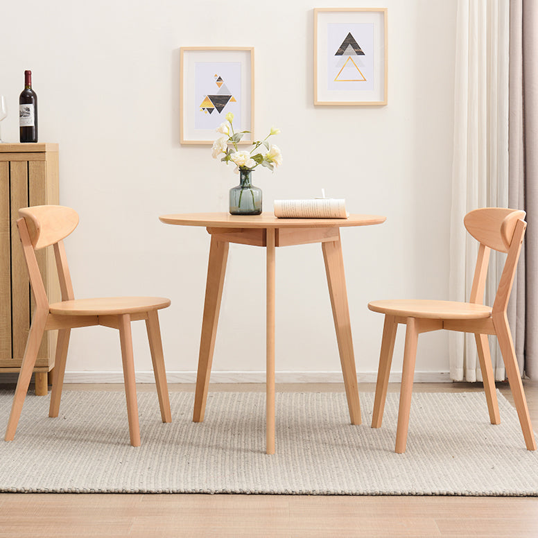 Contemporary Style Round Tripod Dining Site Table Solid Wood Dinette Table Clearhalo ' dining_table' 'Dining Tables & Seating' 'Dining Tables' 'furn' 'furn_dining_table' 'Furniture' 'furniture_dining_table' 'Kitchen & Dining Furniture' 'kitchen&dining_furn' 'kitchen' 'kitchen_dining_table' 3582837