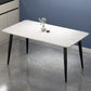 Rectangle Sintered Stone Two-Color Dining Table Simplicity 4 Legs Table for Dining Room White Without Chairs Clearhalo ' dining_table' 'Dining Tables & Seating' 'Dining Tables' 'furn' 'furn_dining_table' 'Furniture' 'furniture_dining_table' 'Kitchen & Dining Furniture' 'kitchen&dining_furn' 'kitchen' 'kitchen_dining_table' 3582841