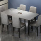 Rectangle Sintered Stone Two-Color Dining Table Simplicity 4 Legs Table for Dining Room Clearhalo ' dining_table' 'Dining Tables & Seating' 'Dining Tables' 'furn' 'furn_dining_table' 'Furniture' 'furniture_dining_table' 'Kitchen & Dining Furniture' 'kitchen&dining_furn' 'kitchen' 'kitchen_dining_table' 3582844