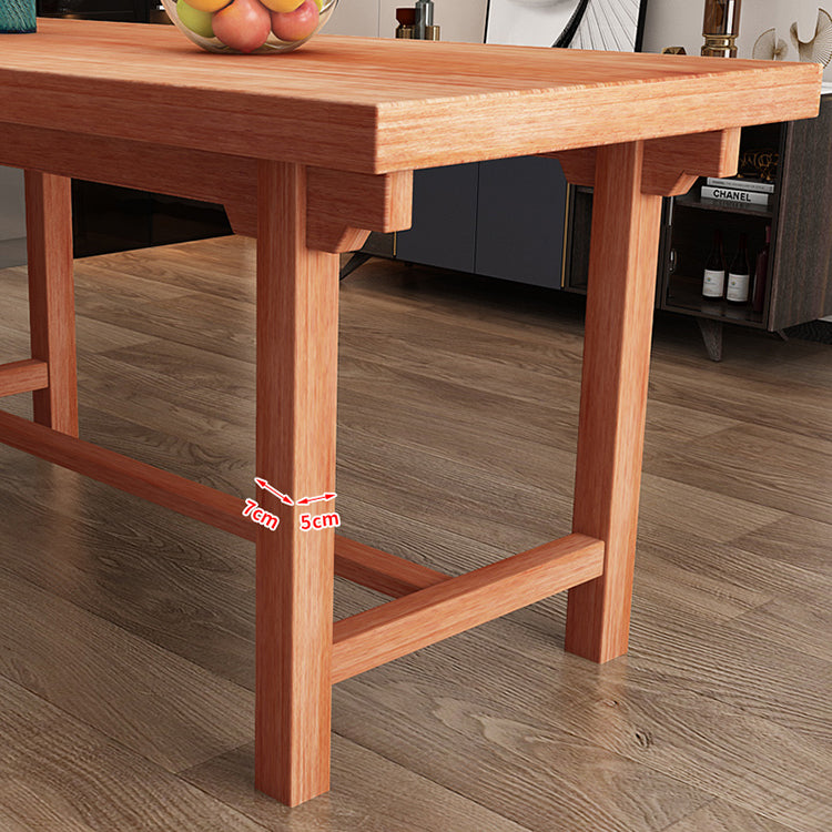 Modern Solid Wood Standard Dining Table Kitchen Rectangle Dining Table with Trestle Base Clearhalo ' dining_table' 'Dining Tables & Seating' 'Dining Tables' 'furn' 'furn_dining_table' 'Furniture' 'furniture_dining_table' 'Kitchen & Dining Furniture' 'kitchen&dining_furn' 'kitchen' 'kitchen_dining_table' 3582865