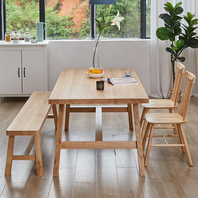 Modern Pine Solid Wood Table Rectangle Dining Table with Wooden Trestle Base Base Clearhalo ' dining_table' 'Dining Tables & Seating' 'Dining Tables' 'furn' 'furn_dining_table' 'Furniture' 'furniture_dining_table' 'Kitchen & Dining Furniture' 'kitchen&dining_furn' 'kitchen' 'kitchen_dining_table' 3582882