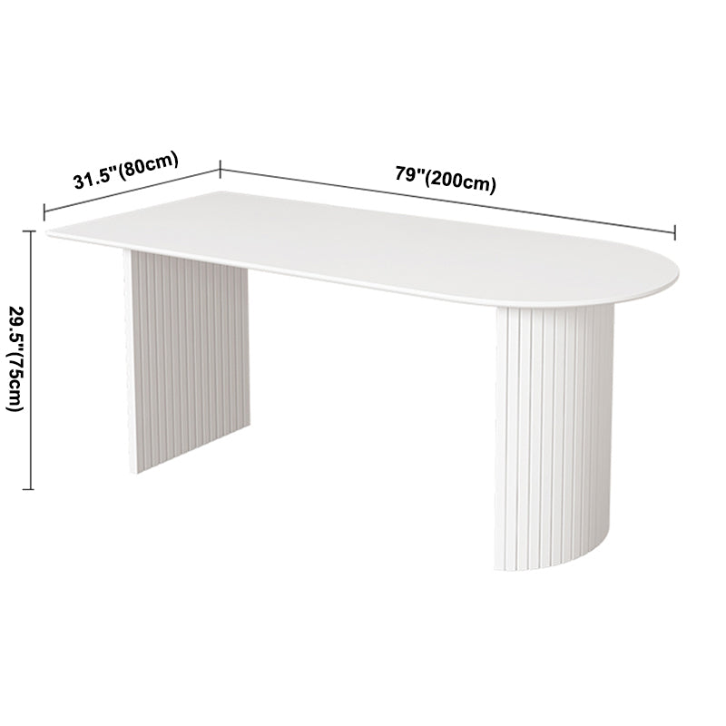 Solid Wood Contemporary Free Form Dining Table Marble Top Dining Table for Dining Room Clearhalo ' dining_table' 'Dining Tables & Seating' 'Dining Tables' 'furn' 'furn_dining_table' 'Furniture' 'furniture_dining_table' 'Kitchen & Dining Furniture' 'kitchen&dining_furn' 'kitchen' 'kitchen_dining_table' 3582890