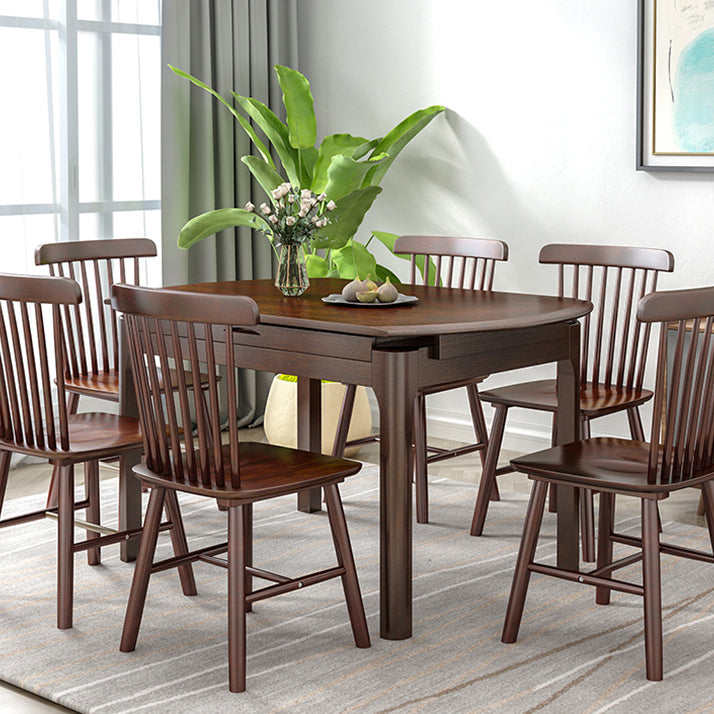 Modern Style Solid Wood Dining Table Round Table with 4 Legs for Home Use Clearhalo ' dining_table' 'Dining Tables & Seating' 'Dining Tables' 'furn' 'furn_dining_table' 'Furniture' 'furniture_dining_table' 'Kitchen & Dining Furniture' 'kitchen&dining_furn' 'kitchen' 'kitchen_dining_table' 3582896