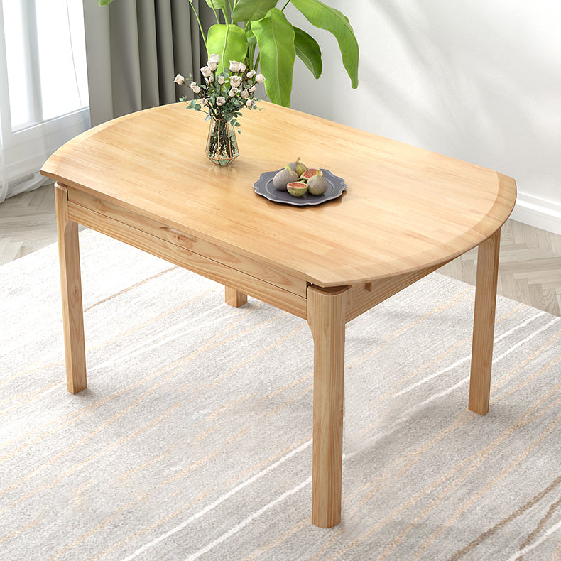 Modern Style Solid Wood Dining Table Round Table with 4 Legs for Home Use Clearhalo ' dining_table' 'Dining Tables & Seating' 'Dining Tables' 'furn' 'furn_dining_table' 'Furniture' 'furniture_dining_table' 'Kitchen & Dining Furniture' 'kitchen&dining_furn' 'kitchen' 'kitchen_dining_table' 3582897