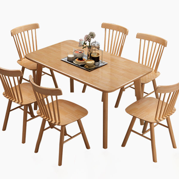 Rectangle Solid Wood Brown Tone Dining Table Simplicity 4 Legs Table for Dining Room Clearhalo ' dining_table' 'Dining Tables & Seating' 'Dining Tables' 'furn' 'furn_dining_table' 'Furniture' 'furniture_dining_table' 'Kitchen & Dining Furniture' 'kitchen&dining_furn' 'kitchen' 'kitchen_dining_table' 3582906