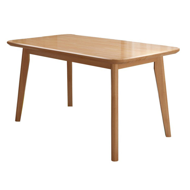 Rectangle Solid Wood Brown Tone Dining Table Simplicity 4 Legs Table for Dining Room Without Chairs Clearhalo ' dining_table' 'Dining Tables & Seating' 'Dining Tables' 'furn' 'furn_dining_table' 'Furniture' 'furniture_dining_table' 'Kitchen & Dining Furniture' 'kitchen&dining_furn' 'kitchen' 'kitchen_dining_table' 3582907