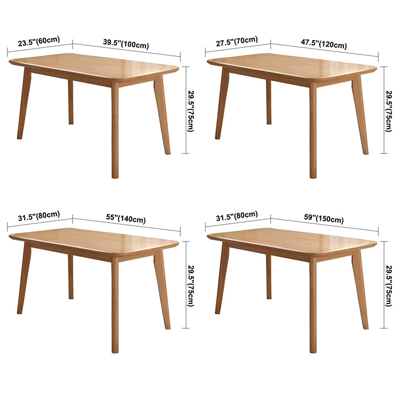 Rectangle Solid Wood Brown Tone Dining Table Simplicity 4 Legs Table for Dining Room Clearhalo ' dining_table' 'Dining Tables & Seating' 'Dining Tables' 'furn' 'furn_dining_table' 'Furniture' 'furniture_dining_table' 'Kitchen & Dining Furniture' 'kitchen&dining_furn' 'kitchen' 'kitchen_dining_table' 3582912