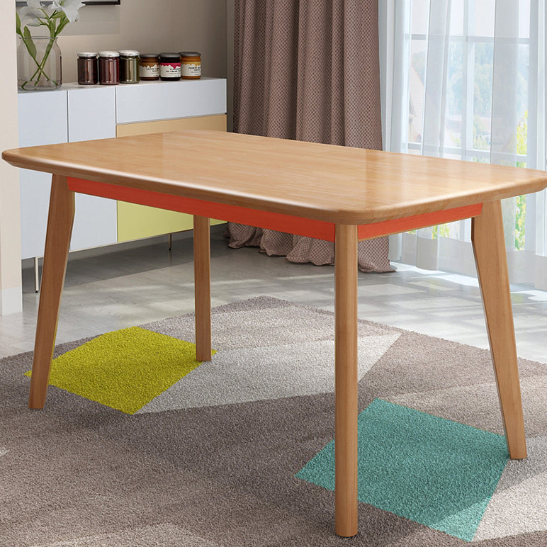 Rectangle Solid Wood Brown Tone Dining Table Simplicity 4 Legs Table for Dining Room Clearhalo ' dining_table' 'Dining Tables & Seating' 'Dining Tables' 'furn' 'furn_dining_table' 'Furniture' 'furniture_dining_table' 'Kitchen & Dining Furniture' 'kitchen&dining_furn' 'kitchen' 'kitchen_dining_table' 3582915