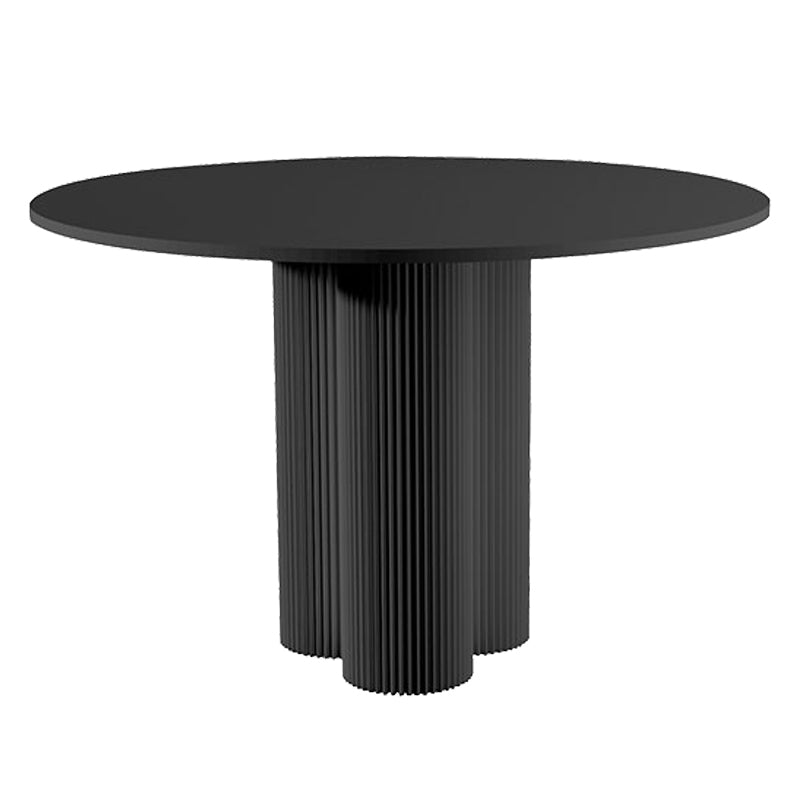 Round Table Dinette Table Contemporary Dinner Room Kitchen Table for Indoor Black Without Chairs Clearhalo ' dining_table' 'Dining Tables & Seating' 'Dining Tables' 'furn' 'furn_dining_table' 'Furniture' 'furniture_dining_table' 'Kitchen & Dining Furniture' 'kitchen&dining_furn' 'kitchen' 'kitchen_dining_table' 3582918