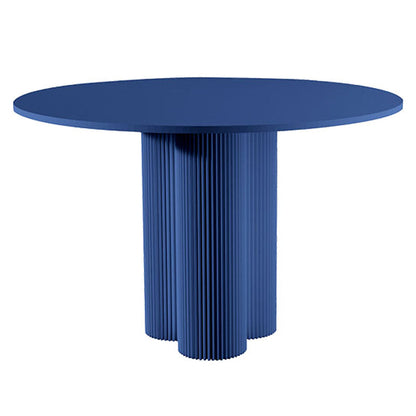 Round Table Dinette Table Contemporary Dinner Room Kitchen Table for Indoor Blue Without Chairs Clearhalo ' dining_table' 'Dining Tables & Seating' 'Dining Tables' 'furn' 'furn_dining_table' 'Furniture' 'furniture_dining_table' 'Kitchen & Dining Furniture' 'kitchen&dining_furn' 'kitchen' 'kitchen_dining_table' 3582919