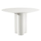 Round Table Dinette Table Contemporary Dinner Room Kitchen Table for Indoor White Without Chairs Clearhalo ' dining_table' 'Dining Tables & Seating' 'Dining Tables' 'furn' 'furn_dining_table' 'Furniture' 'furniture_dining_table' 'Kitchen & Dining Furniture' 'kitchen&dining_furn' 'kitchen' 'kitchen_dining_table' 3582921
