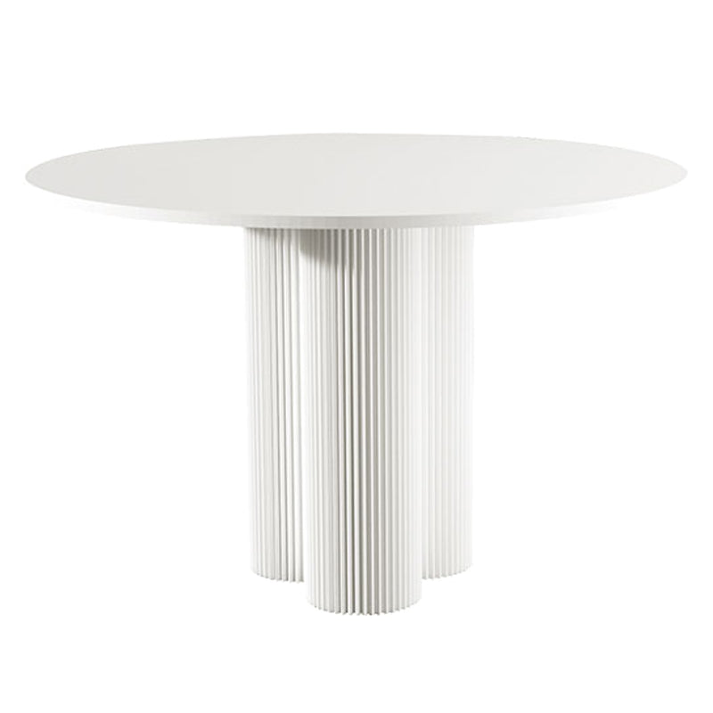 Round Table Dinette Table Contemporary Dinner Room Kitchen Table for Indoor White Without Chairs Clearhalo ' dining_table' 'Dining Tables & Seating' 'Dining Tables' 'furn' 'furn_dining_table' 'Furniture' 'furniture_dining_table' 'Kitchen & Dining Furniture' 'kitchen&dining_furn' 'kitchen' 'kitchen_dining_table' 3582921