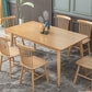 Modern Style Rubberwood Solid Wood Dining Table Brown Rectangle Table with 4 Legs for Home Use Clearhalo ' dining_table' 'Dining Tables & Seating' 'Dining Tables' 'furn' 'furn_dining_table' 'Furniture' 'furniture_dining_table' 'Kitchen & Dining Furniture' 'kitchen&dining_furn' 'kitchen' 'kitchen_dining_table' 3582937