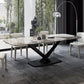 Metal Contemporary Rectangular Dining Table Sintered Stone Dining Table for Dining Room Clearhalo ' dining_table' 'Dining Tables & Seating' 'Dining Tables' 'furn' 'furn_dining_table' 'Furniture' 'furniture_dining_table' 'Kitchen & Dining Furniture' 'kitchen&dining_furn' 'kitchen' 'kitchen_dining_table' 3582958