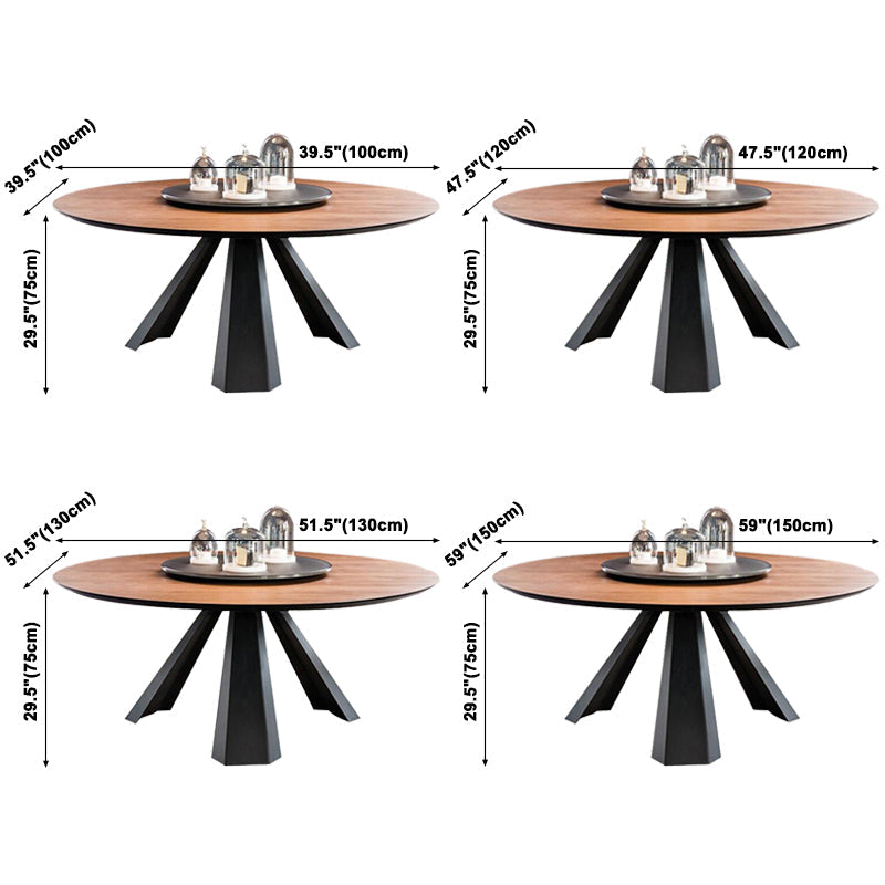 Modern Round Dining Table Pine Solid Wood Dining Room Collection for Indoor Clearhalo ' dining_table' 'Dining Tables & Seating' 'Dining Tables' 'Furniture' 'furniture_dining_table' 'Kitchen & Dining Furniture' 'kitchen&dining_furn' 'kitchen' 'kitchen_dining_table' 3582970