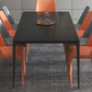 Contemporary Rectangle Standard Dining Table Sintered Stone Top Dining Table with 4 Legs Base Clearhalo ' dining_table' 'Dining Tables & Seating' 'Dining Tables' 'Furniture' 'furniture_dining_table' 'Kitchen & Dining Furniture' 'kitchen&dining_furn' 'kitchen' 'kitchen_dining_table' 3582972