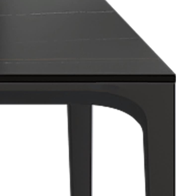 Contemporary Rectangle Standard Dining Table Sintered Stone Top Dining Table with 4 Legs Base Clearhalo ' dining_table' 'Dining Tables & Seating' 'Dining Tables' 'Furniture' 'furniture_dining_table' 'Kitchen & Dining Furniture' 'kitchen&dining_furn' 'kitchen' 'kitchen_dining_table' 3582977