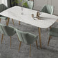 Contemporary Dining Table Sintered Stone Dining Table with 4 Gold Legs Clearhalo ' dining_table' 'Dining Tables & Seating' 'Dining Tables' 'furn' 'furn_dining_table' 'Furniture' 'furniture_dining_table' 'Kitchen & Dining Furniture' 'kitchen&dining_furn' 'kitchen' 'kitchen_dining_table' 3583004