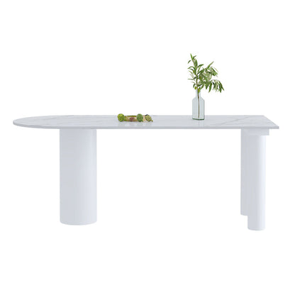 Metal Contemporary Free Form Dining Table Sintered Stone Table for Kitchen Without Chairs Clearhalo ' dining_table' 'Dining Tables & Seating' 'Dining Tables' 'furn' 'furn_dining_table' 'Furniture' 'furniture_dining_table' 'Kitchen & Dining Furniture' 'kitchen&dining_furn' 'kitchen' 'kitchen_dining_table' 3583032
