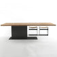 Modern Solid Wood Kitchen Dining Table Rectangle Standard Dining Table with Pedestal Base Clearhalo ' dining_table' 'Dining Tables & Seating' 'Dining Tables' 'furn' 'furn_dining_table' 'Furniture' 'furniture_dining_table' 'Kitchen & Dining Furniture' 'kitchen&dining_furn' 'kitchen' 'kitchen_dining_table' 3583040