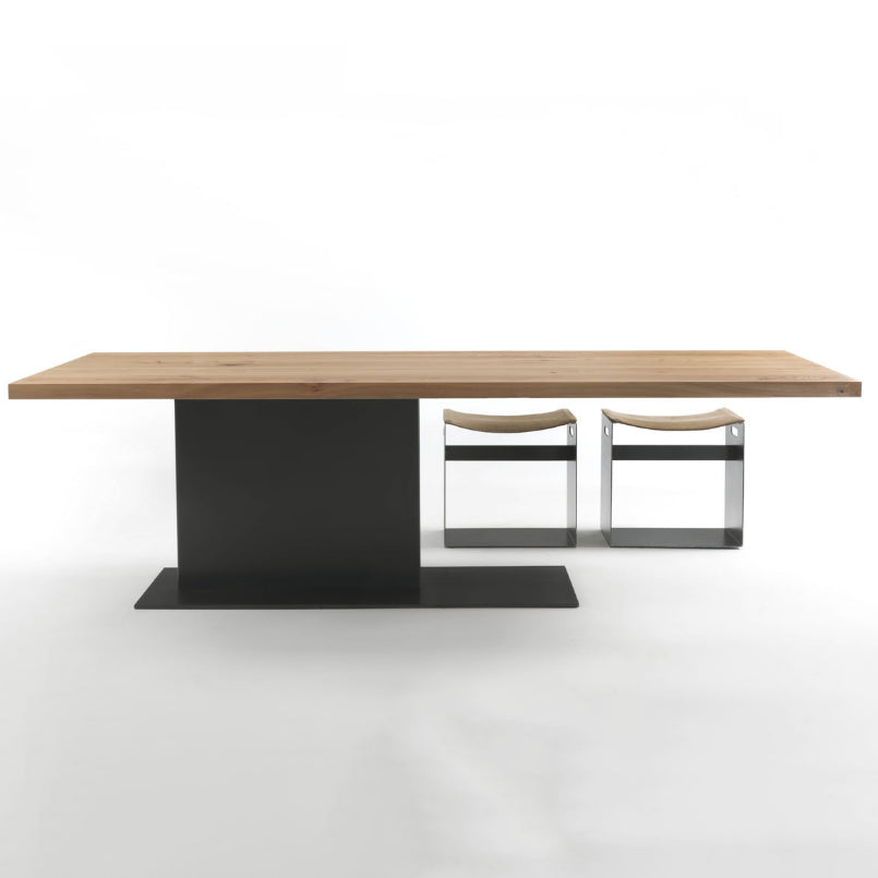 Modern Solid Wood Kitchen Dining Table Rectangle Standard Dining Table with Pedestal Base Clearhalo ' dining_table' 'Dining Tables & Seating' 'Dining Tables' 'furn' 'furn_dining_table' 'Furniture' 'furniture_dining_table' 'Kitchen & Dining Furniture' 'kitchen&dining_furn' 'kitchen' 'kitchen_dining_table' 3583040