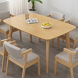 Modern Solid Wood Dining Table Rectangle Table with 4 Legs for Dinning Room Clearhalo ' dining_table' 'Dining Tables & Seating' 'Dining Tables' 'furn' 'furn_dining_table' 'Furniture' 'furniture_dining_table' 'Kitchen & Dining Furniture' 'kitchen&dining_furn' 'kitchen' 'kitchen_dining_table' 3583044