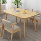 Modern Solid Wood Dining Table Rectangle Table with 4 Legs for Dinning Room Natural Without Chairs Clearhalo ' dining_table' 'Dining Tables & Seating' 'Dining Tables' 'furn' 'furn_dining_table' 'Furniture' 'furniture_dining_table' 'Kitchen & Dining Furniture' 'kitchen&dining_furn' 'kitchen' 'kitchen_dining_table' 3583045