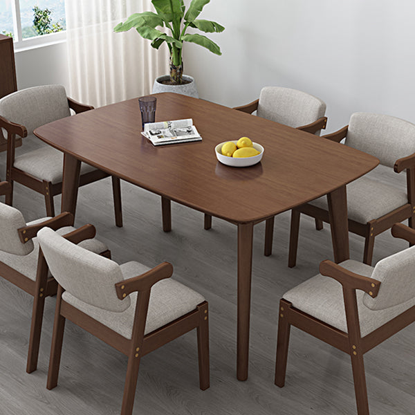 Modern Solid Wood Dining Table Rectangle Table with 4 Legs for Dinning Room Clearhalo ' dining_table' 'Dining Tables & Seating' 'Dining Tables' 'furn' 'furn_dining_table' 'Furniture' 'furniture_dining_table' 'Kitchen & Dining Furniture' 'kitchen&dining_furn' 'kitchen' 'kitchen_dining_table' 3583046
