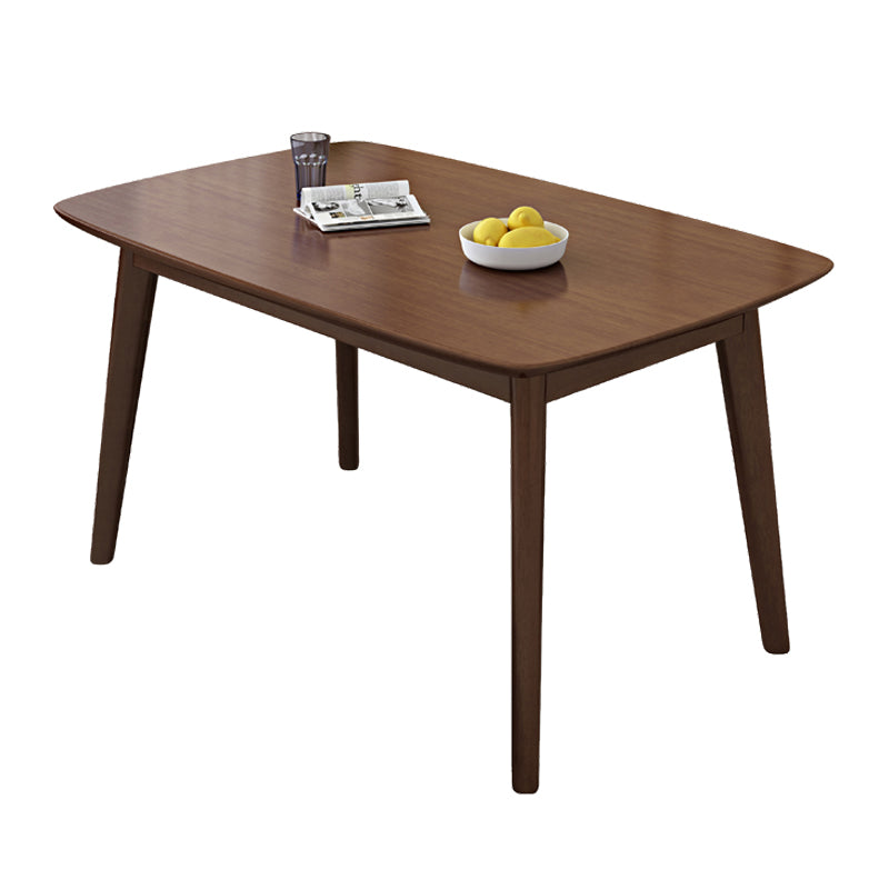 Modern Solid Wood Dining Table Rectangle Table with 4 Legs for Dinning Room Brown Without Chairs Clearhalo ' dining_table' 'Dining Tables & Seating' 'Dining Tables' 'furn' 'furn_dining_table' 'Furniture' 'furniture_dining_table' 'Kitchen & Dining Furniture' 'kitchen&dining_furn' 'kitchen' 'kitchen_dining_table' 3583048
