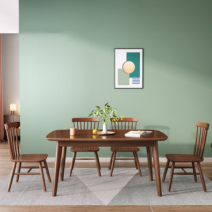 Modern Solid Wood Dining Table Rectangle Table with 4 Legs for Dinning Room Clearhalo ' dining_table' 'Dining Tables & Seating' 'Dining Tables' 'furn' 'furn_dining_table' 'Furniture' 'furniture_dining_table' 'Kitchen & Dining Furniture' 'kitchen&dining_furn' 'kitchen' 'kitchen_dining_table' 3583052