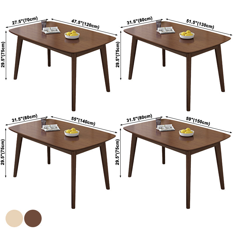 Modern Solid Wood Dining Table Rectangle Table with 4 Legs for Dinning Room Clearhalo ' dining_table' 'Dining Tables & Seating' 'Dining Tables' 'furn' 'furn_dining_table' 'Furniture' 'furniture_dining_table' 'Kitchen & Dining Furniture' 'kitchen&dining_furn' 'kitchen' 'kitchen_dining_table' 3583053