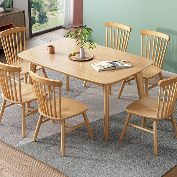 Modern Solid Wood Dining Table Rectangle Table with 4 Legs for Dinning Room Clearhalo ' dining_table' 'Dining Tables & Seating' 'Dining Tables' 'furn' 'furn_dining_table' 'Furniture' 'furniture_dining_table' 'Kitchen & Dining Furniture' 'kitchen&dining_furn' 'kitchen' 'kitchen_dining_table' 3583055